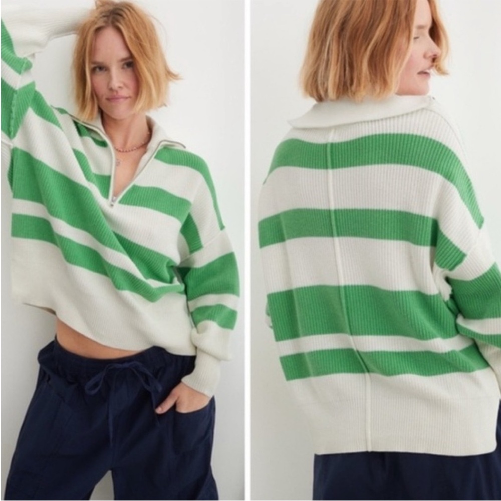 Aerie Knit Quarter-zip Sweater